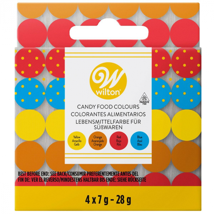 Wilton - Candy Colors 4st | Oljebaserad