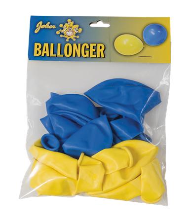 Gula, Blåa Ballonger 10-pack