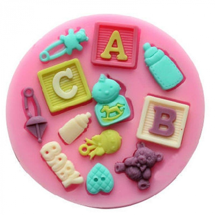 Baby bear Shape fondant silikonform