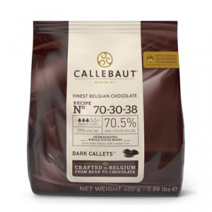 Callebaut 70-30-38 Mörk Choklad 400g Chokladpellets Chokladknappar