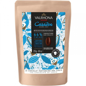 Valrhona Caraibe 66% Mörk Choklad, 250 g
