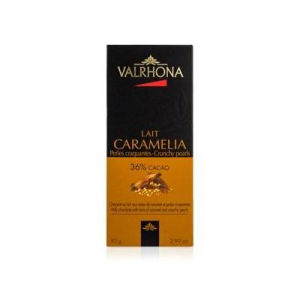 Chokladkaka Valrhona Caramelia Perles 36%, Mjölkhoklad 85 g