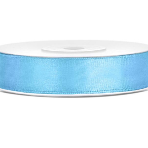 Satinband Dekorationsband Blå.12mm/25m
