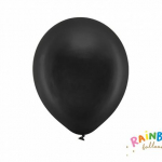 Svart Ballonger 23cm 10st metallic svart Rainbow