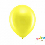 Metalic Gul Ballonger | 10st Rainbow Ballonger 23cm gul