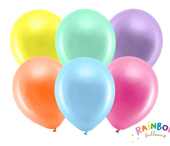 Rainbow Ballonger 30cm metall färger