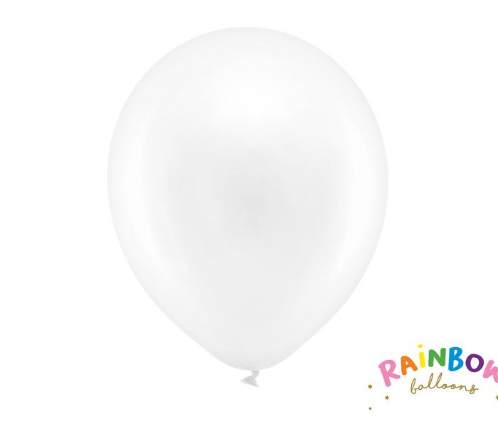 Rainbow Ballonger 30cm metall vit