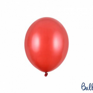 Strong Balloons 12cm, Metall röd