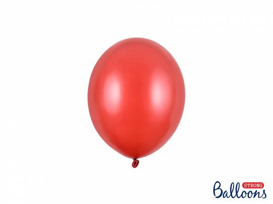 Strong Balloons 12cm, Metall röd