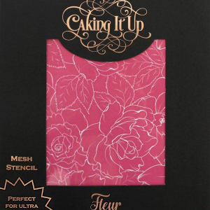 Caking It Up Fleur - Stencil Schablon Rosor Blommor by Karen Reeves
