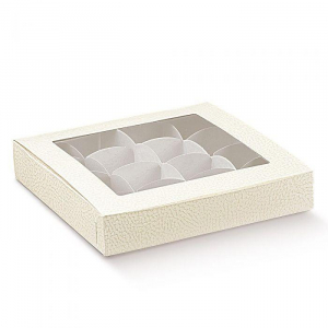 Italian Options- Antique white Pelle –Choklad/Pralin box