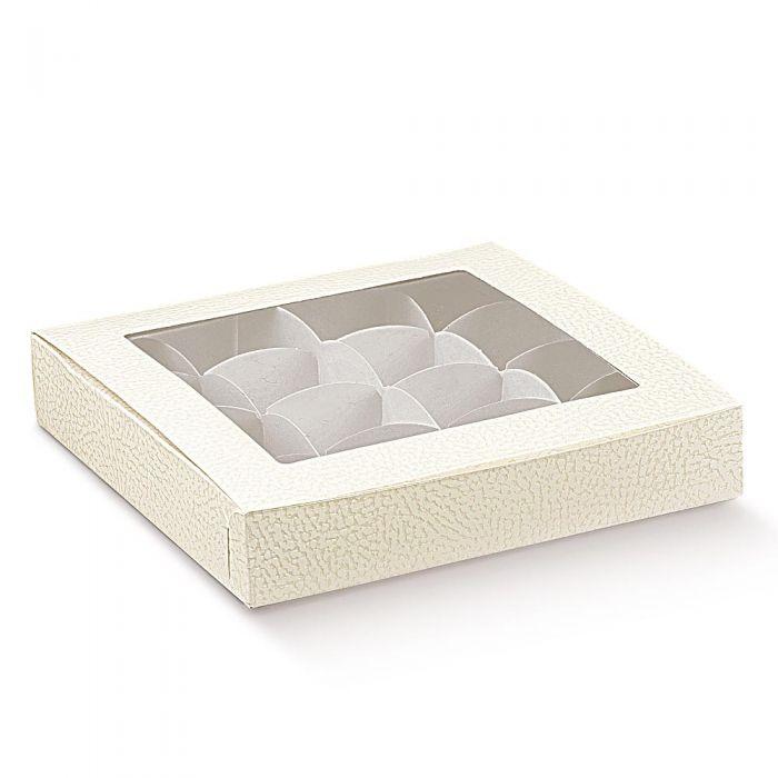 Italian Options- Antique white Pelle –Choklad/Pralin box