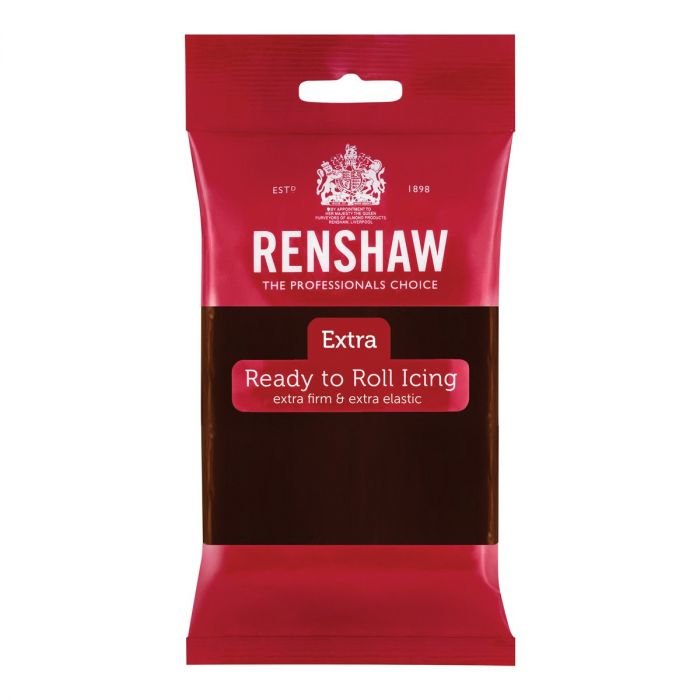 Mörkbrun Sockerpasta Choklad 250 g - Renshaw Extra