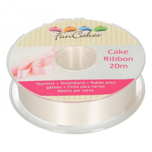 Dekorationsband Ivory 25 mm - FunCakes Cake Ribbon