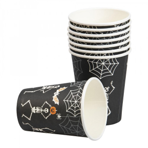 Skelett Pappersmuggar Halloween 8-pack