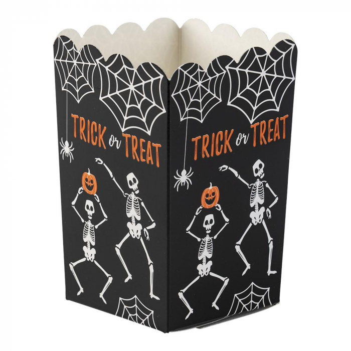 Skelett Popcorn Box Halloween 8-pack