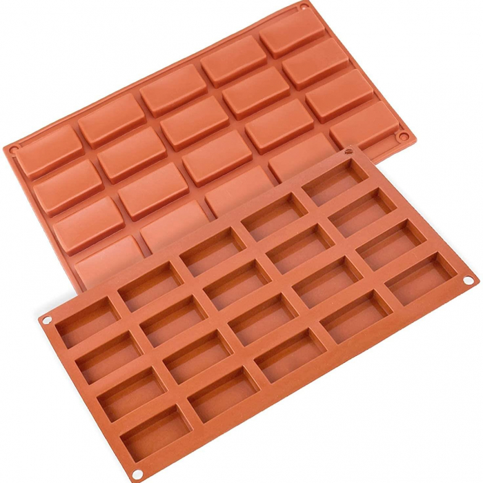 Mini Praliner 20st Rektangulär Bar Chokladform Silikonform | Mousseform