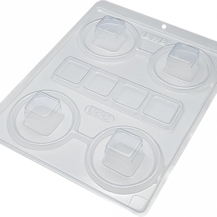 BWB Special 3-Part Mold - 856 Mini Caixa Quadrada - Pralinform Chokladform