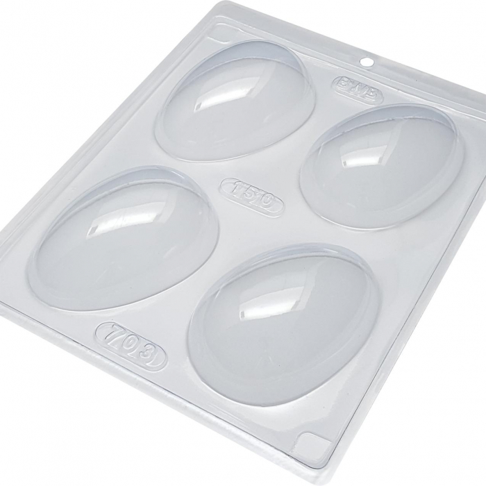 BWB Simple Mold - Ovo Liso 150g 703 - Pralinform Chokladform Ägghalvor