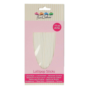 Lollipop Sticks 12 cm, 50st - FunCakes Cake Pop Sticks Klubbpinnar Pinnar