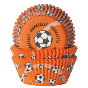 Orange Fotboll Muffinsformar 50 st - House of Marie