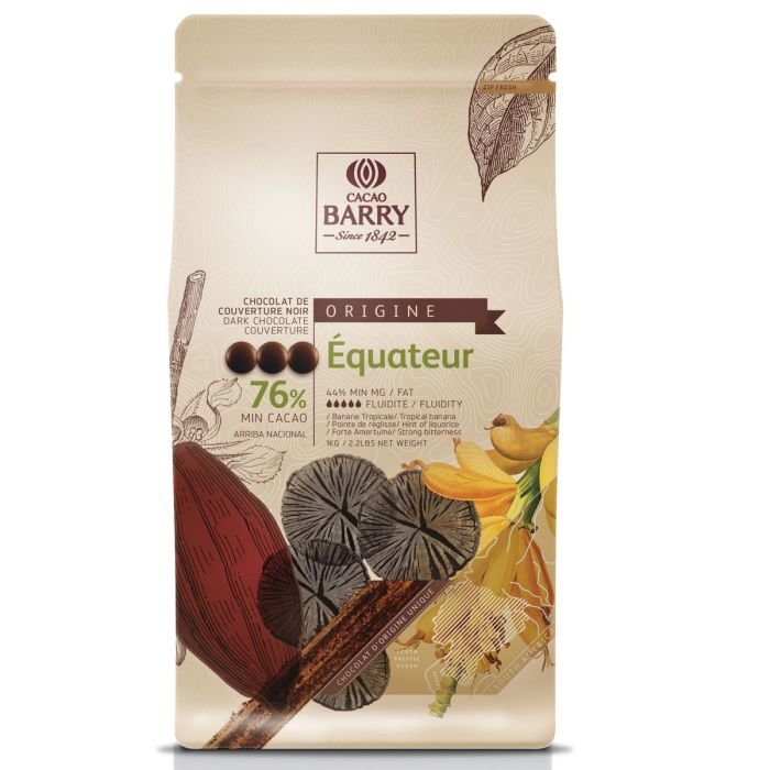 Equateur Chokladknappar 76% kakao - Callebaut 1kg