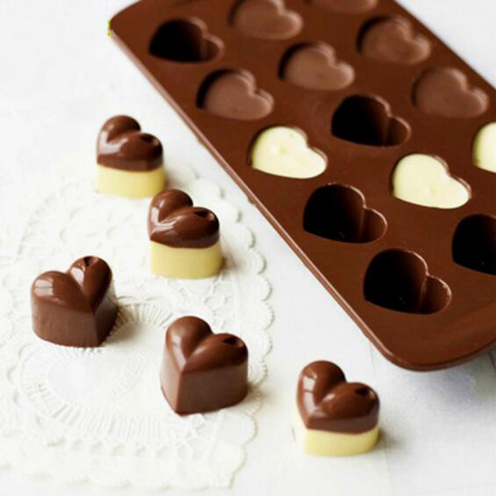 Pralinform 15 Hjärtan Hjärta Pralin Silikonform Form Bakform Choklad
