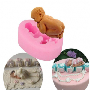 Sovande Bebis Sleeping Baby Babyshower Dop Gjutform - BakeCake