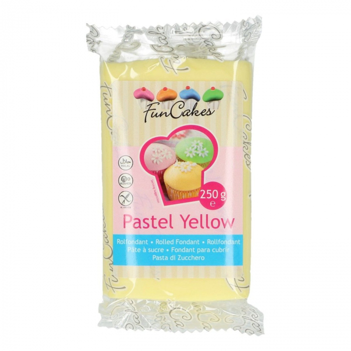 FunCakes - Ljus Gul/Pastel Yellow Sockerpasta 250g