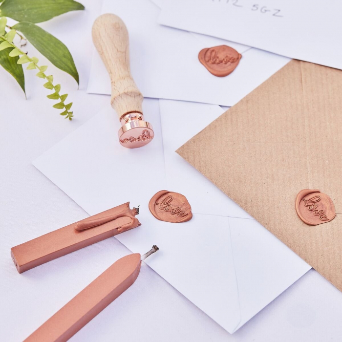 Wax Seal Bröllopsinbjudan Sigill Stamp Kit