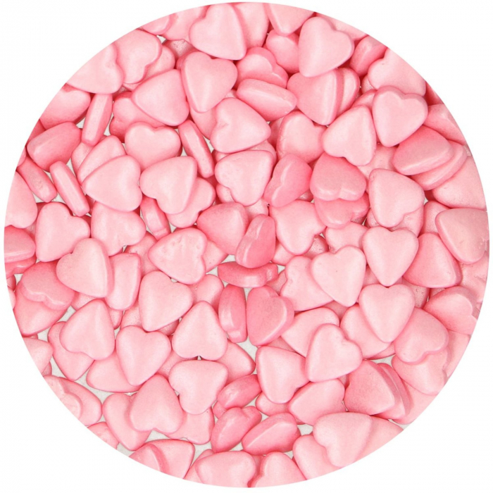 FunCakes - Rosa Hjärtan Pink Hearts Strössel