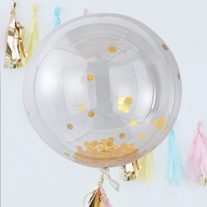 Jätteballonger Guld Konfetti Konfettiballonger 3-Pack