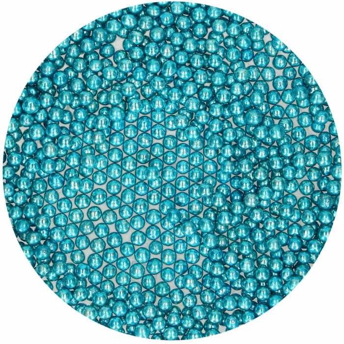 FunCakes – Metallic Blue/Blå Strössel 80g