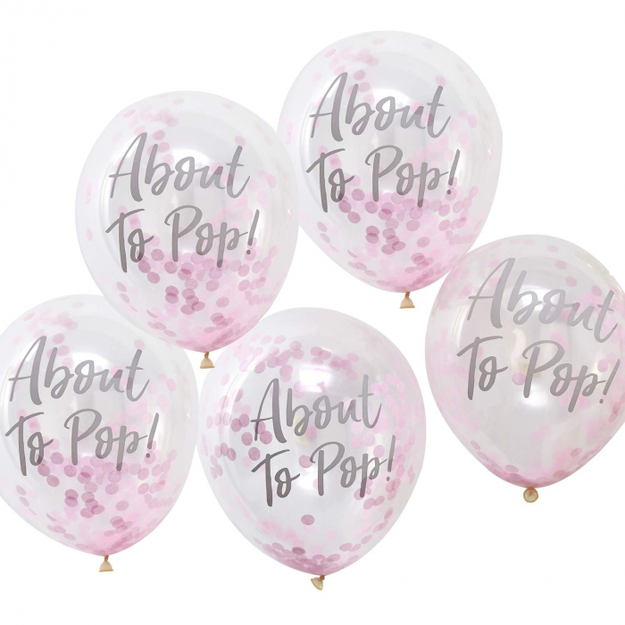 Konfettiballonger - About to pop - Rosa