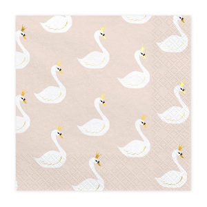Servetter Lovely Swan Svartema