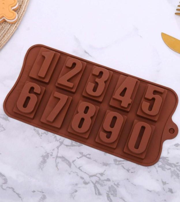 Stora Siffror 1-9 SIlikonform Chokladform Pralinform Choklad Gjutform Bakform