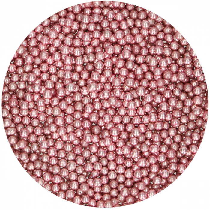 FunCakes Sugarpearls Metallic Pink Sockerpärlor Rosa Strössel