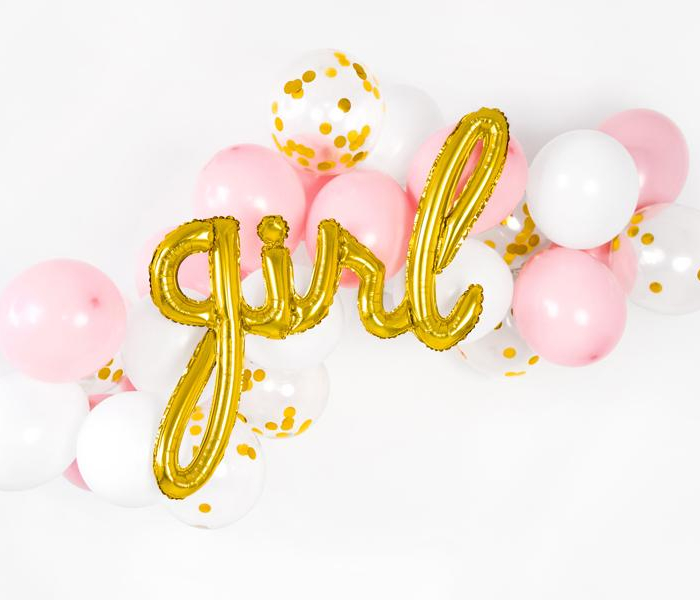 Folieballong, Girl- Guld
