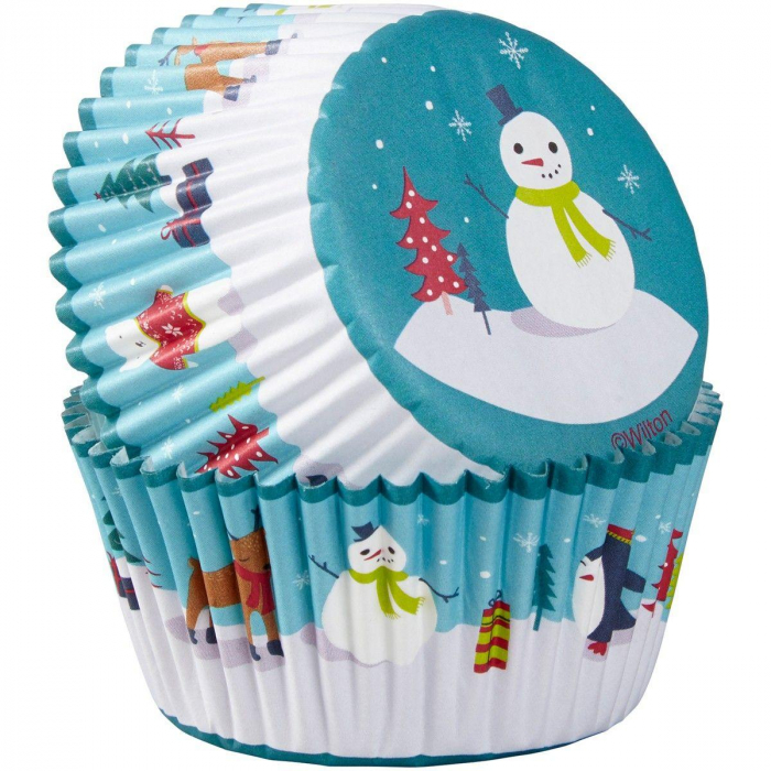 Wilton Muffinsformar Snögubbe 75 st Baking Cups Snowman with Characters