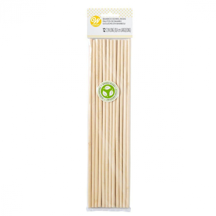 Wilton Bambu tårtpelare - Bamboo Dowel Rods set/12