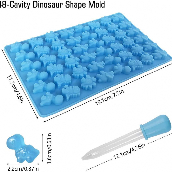 Silikonform - Mini Dinosaurier | 48st