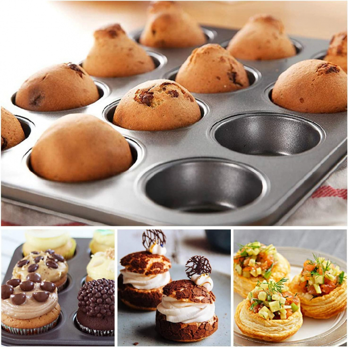 Muffinsplåt 12st Mini Muffins Bakform Bakplåt