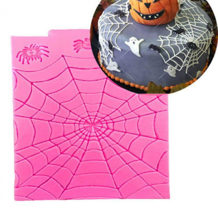 Spindelnät Halloween Silikonform Mönstermatta Lace