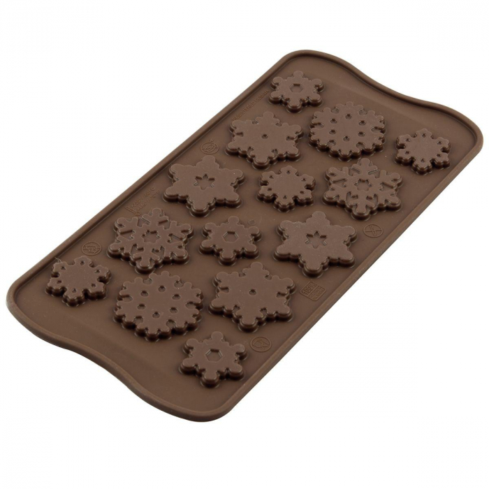 Silikomart Choco Frozen Snöflingor Chokladform Silikonform Pralinform