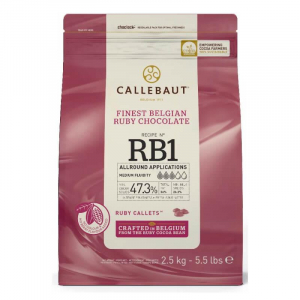 Callebaut Rosa Ruby RB1 2.5kg Belgisk Choklad Chokladknappar 2,5 kg
