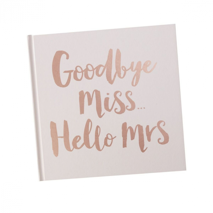 Goodbye Miss. Hello Mrs Advice Book Gästbok Möhippa