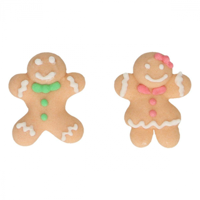 FunCakes Pepparkaksgubbar Sockerdekorationer Gingerbread Set 8st