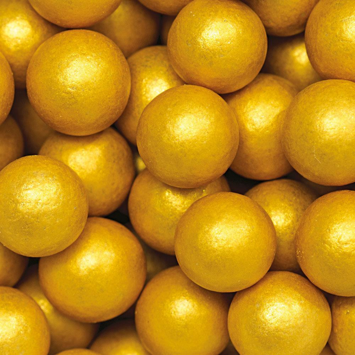 Guldströssel 3-Pack Sockerpärlor Stavar Nonpareil Guld - Decora