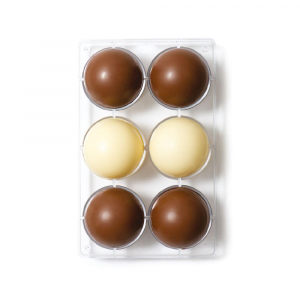 Semisfär Halvkupol Dome Pralinform 6st Polykarborat Chokladform - Decora