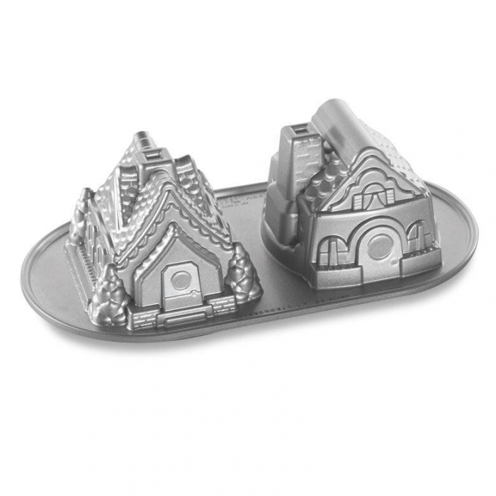 Nordic Ware - 2 Pepparkakshus Gingerbread House Duet Pan Bakform